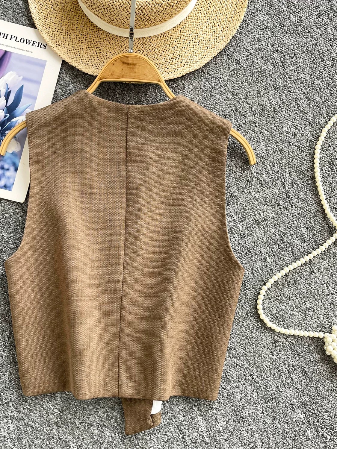 Always in the sky Korean waist coat top FTO222 images